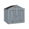 8x8ft Palram SkyLight Dark Grey Apex Shed