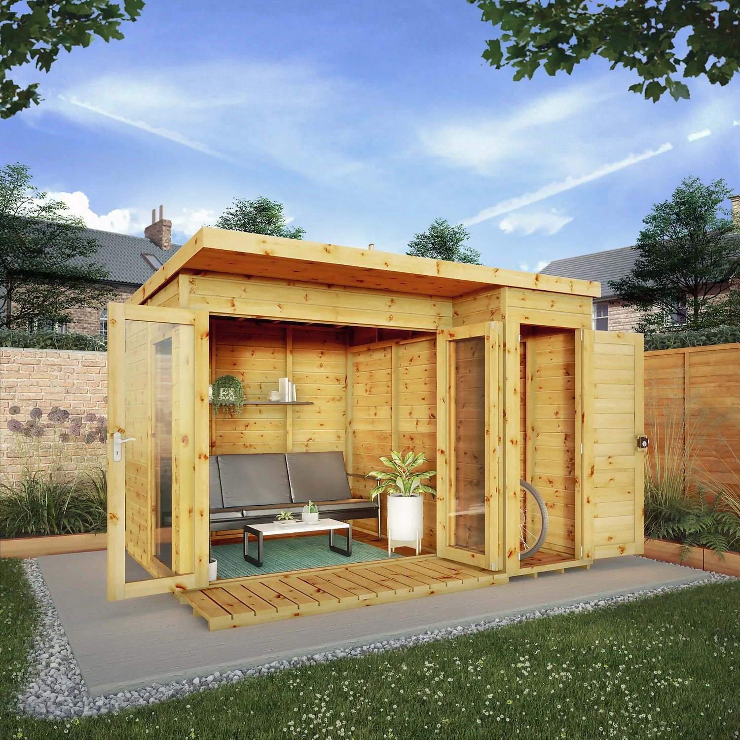 Mercia 10 X 8ft Garden Room With Side Shed - Image 2