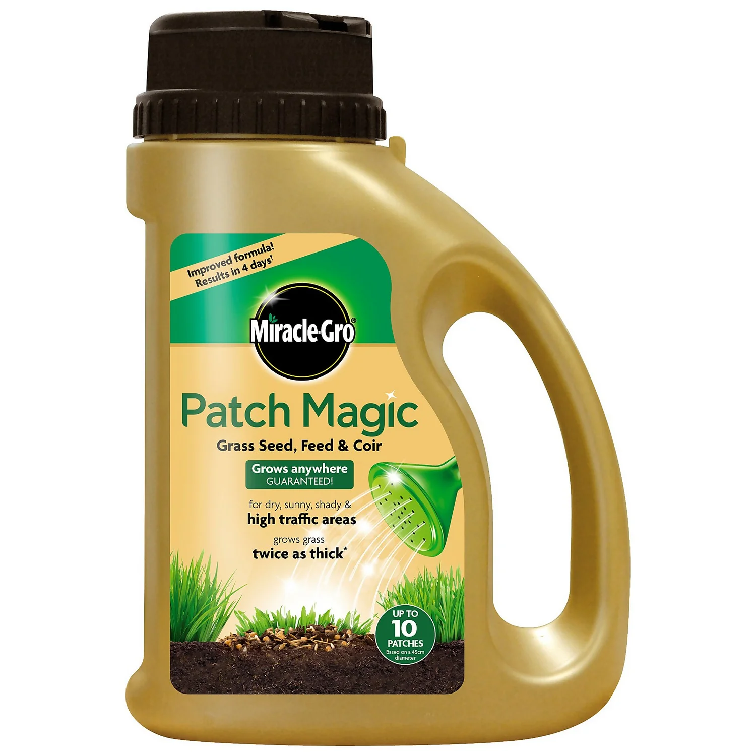 Miracle-Gro Patch Magic Grass Seed, Feed & Coir - 10 Patch Jug