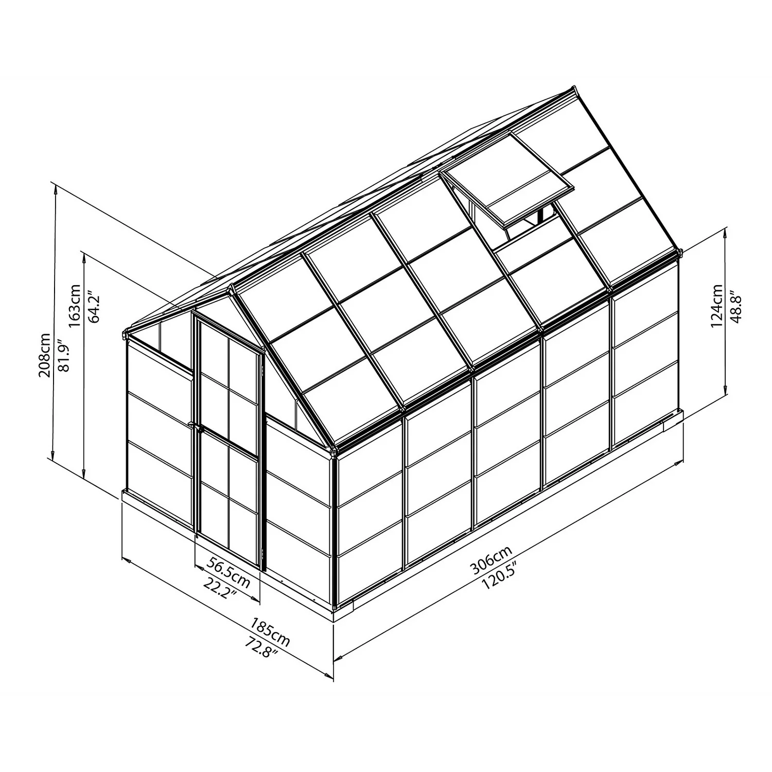 Palram 6 X 10ft Canopia Harmony Greenhouse - Silver - Image 9