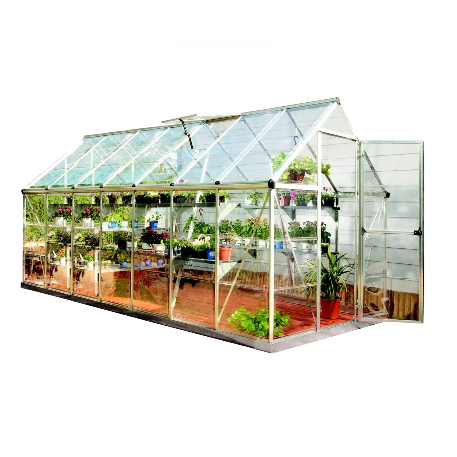 Palram 6 X 14ft Canopia Harmony Greenhouse - Silver - Image 2