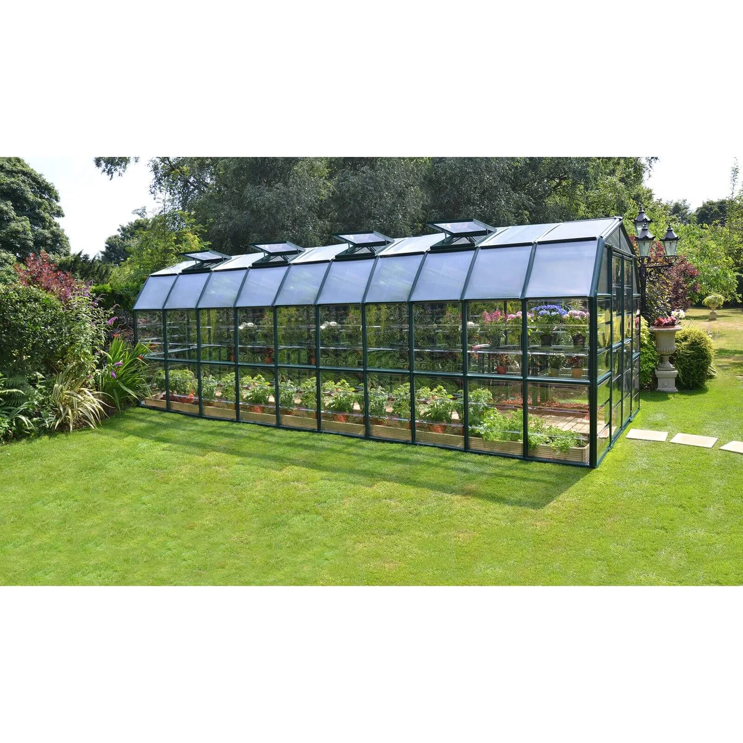 Palram 8 X 20ft Canopia Grand Gardener Greenhouse - Green - Image 2