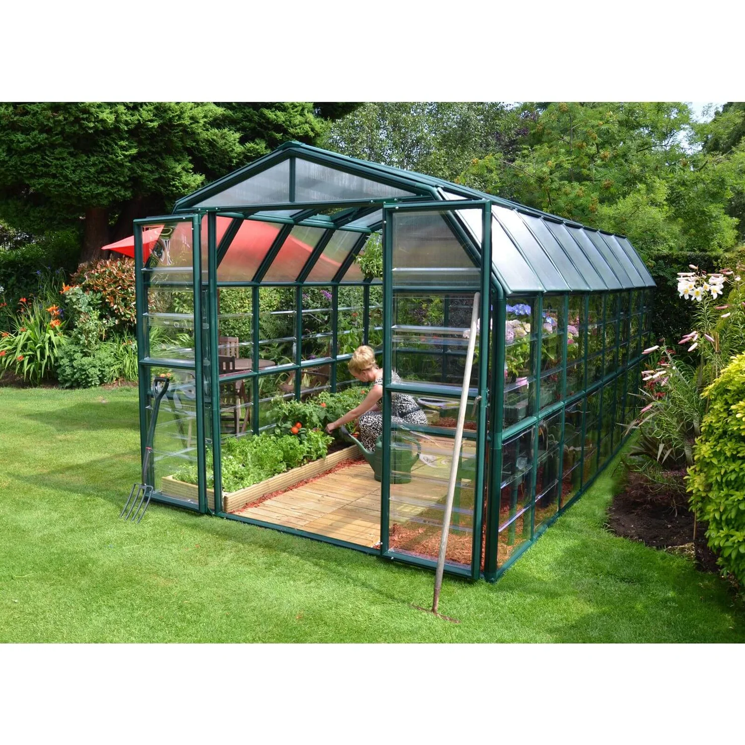 Palram 8 X 16ft Canopia Grand Gardener Greenhouse - Green - Image 3