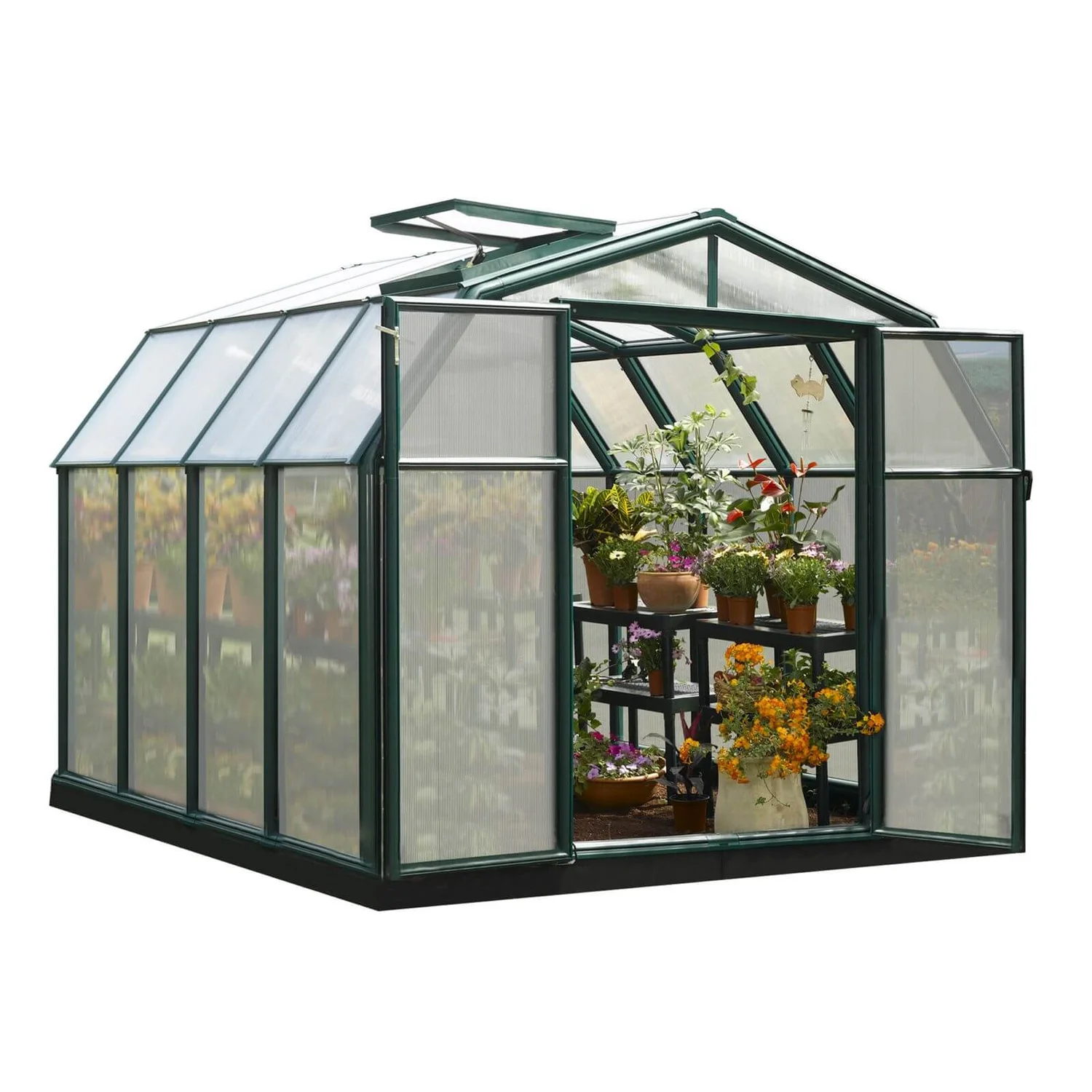 Palram 8X8Canopia Hobby Gardener Greenhouse - Green
