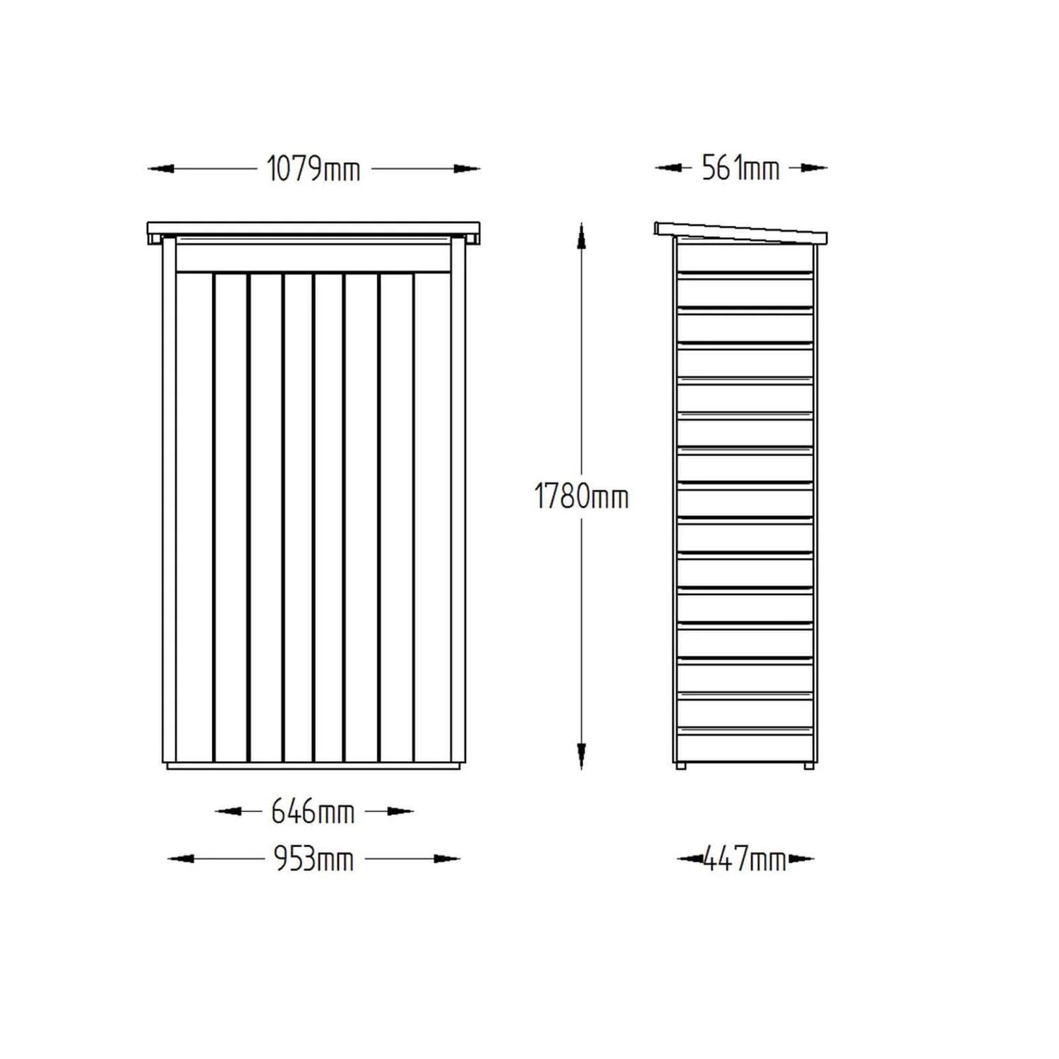 Forest Garden Wooden Tall Shiplap Pent Garden Store - Image 5