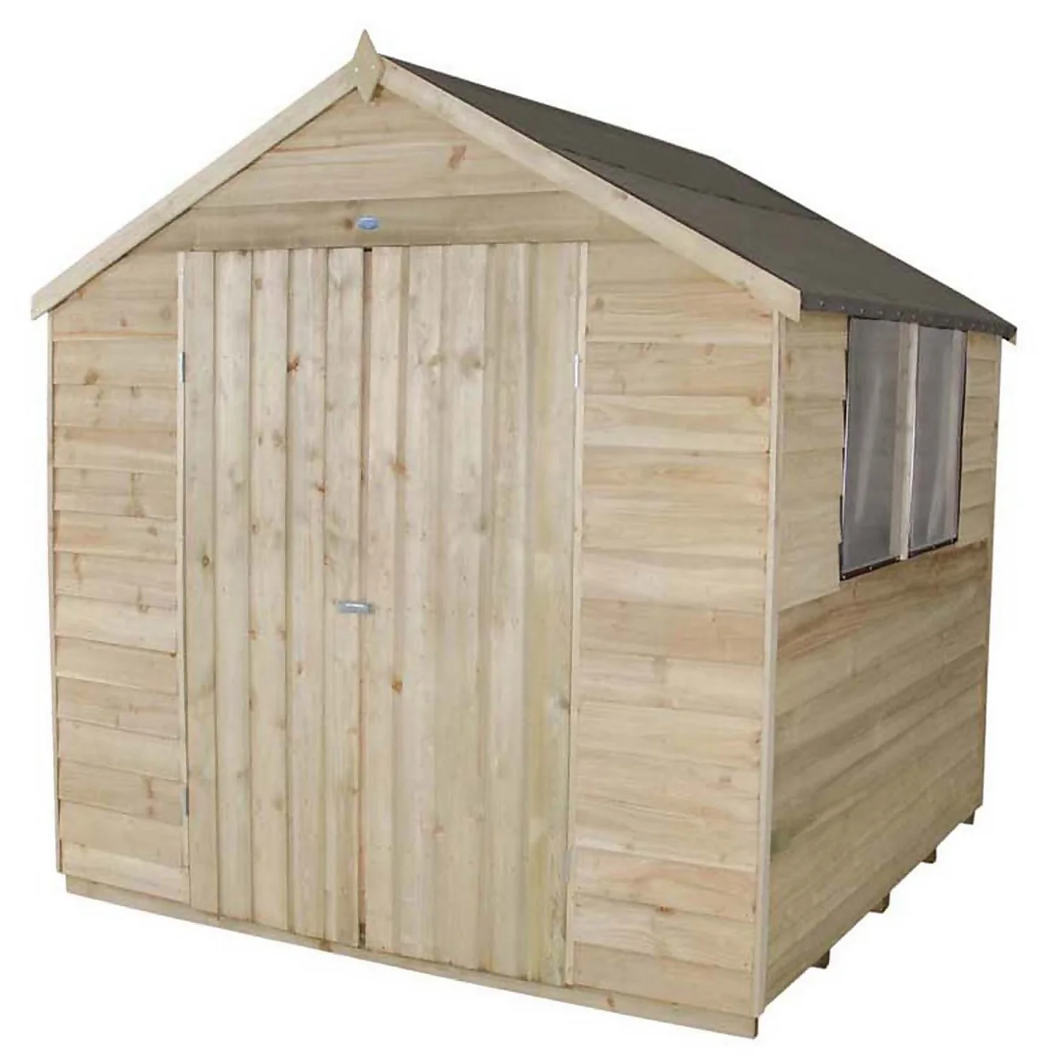 7x7ft Forest Wooden Overlap Pressure Treated Apex Shed -incl. Installation - Image 3