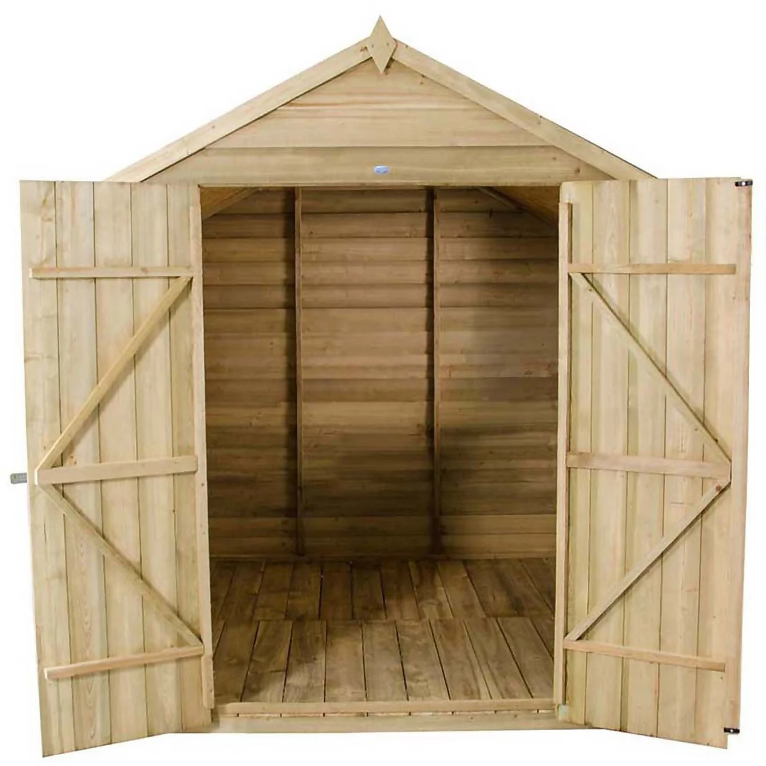7x7ft Forest Wooden Overlap Pressure Treated Apex Shed -incl. Installation - Image 4