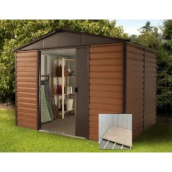 Yardmaster 10x8ft Woodgrain Shed & Floor Frame