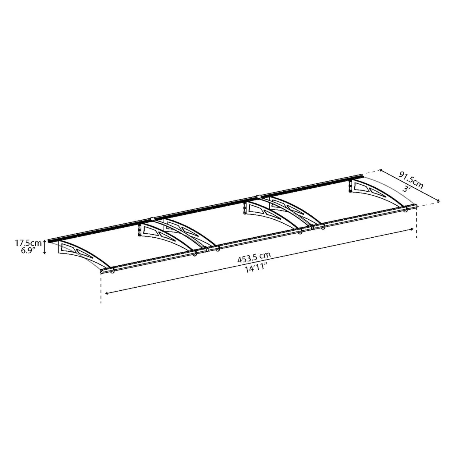 Palram - Canopia Canopy Aquila 4500 Grey Clear - Image 7