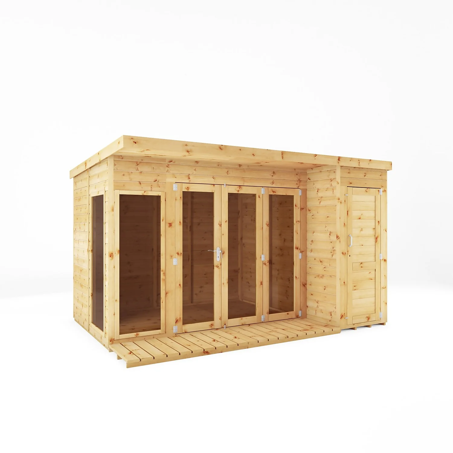 Mercia 12 X 8ft Garden Room With Side Shed - Incl. Installation