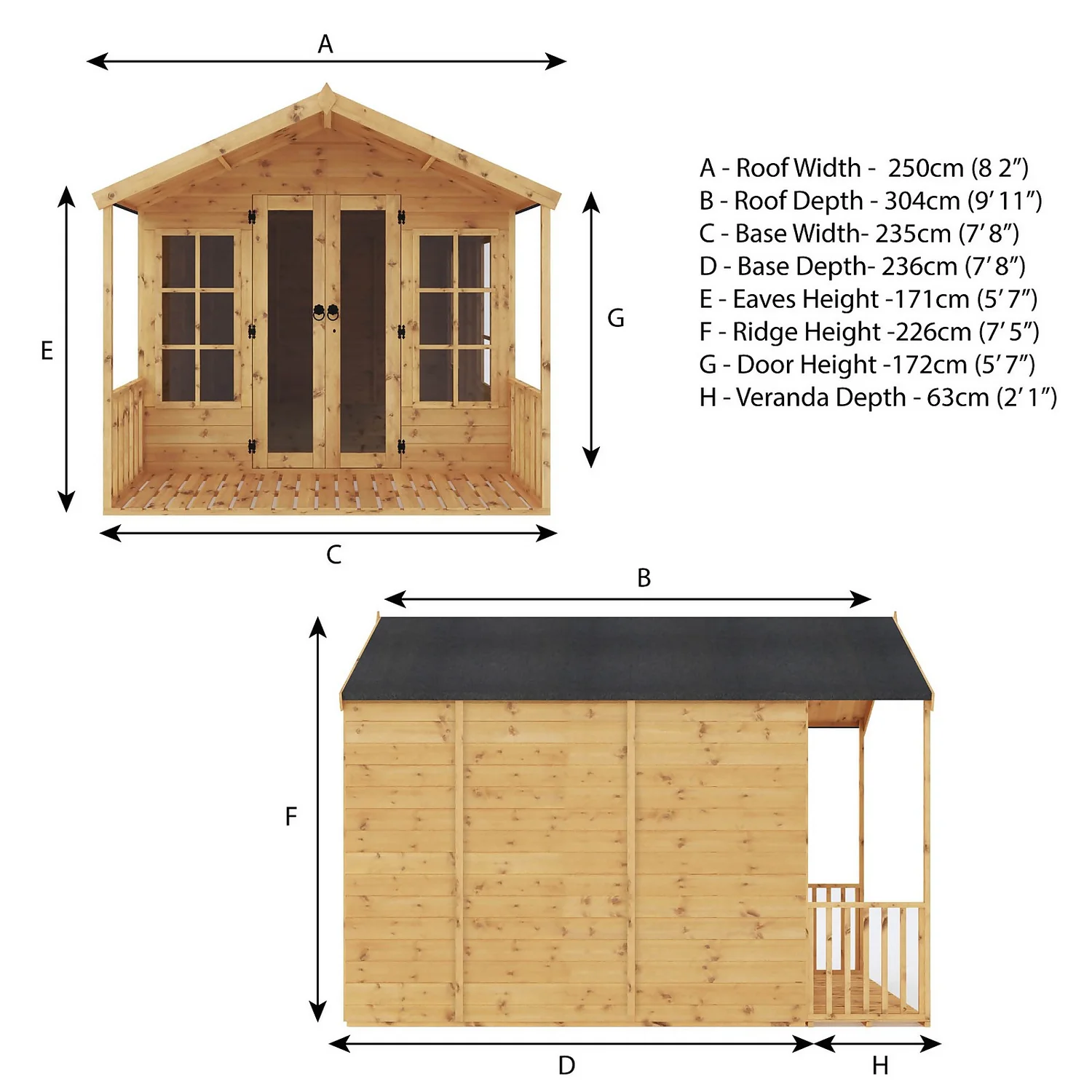 Mercia 10 X 8ft Traditional Summerhouse - Installation Included - Image 9