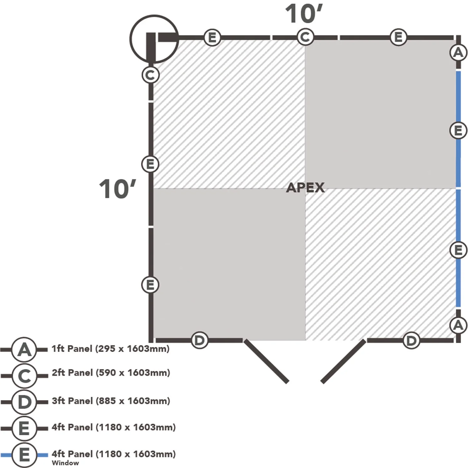 Forest 10 X 10ft Overlap Pressure Treated Double Door Apex Shed - Image 10