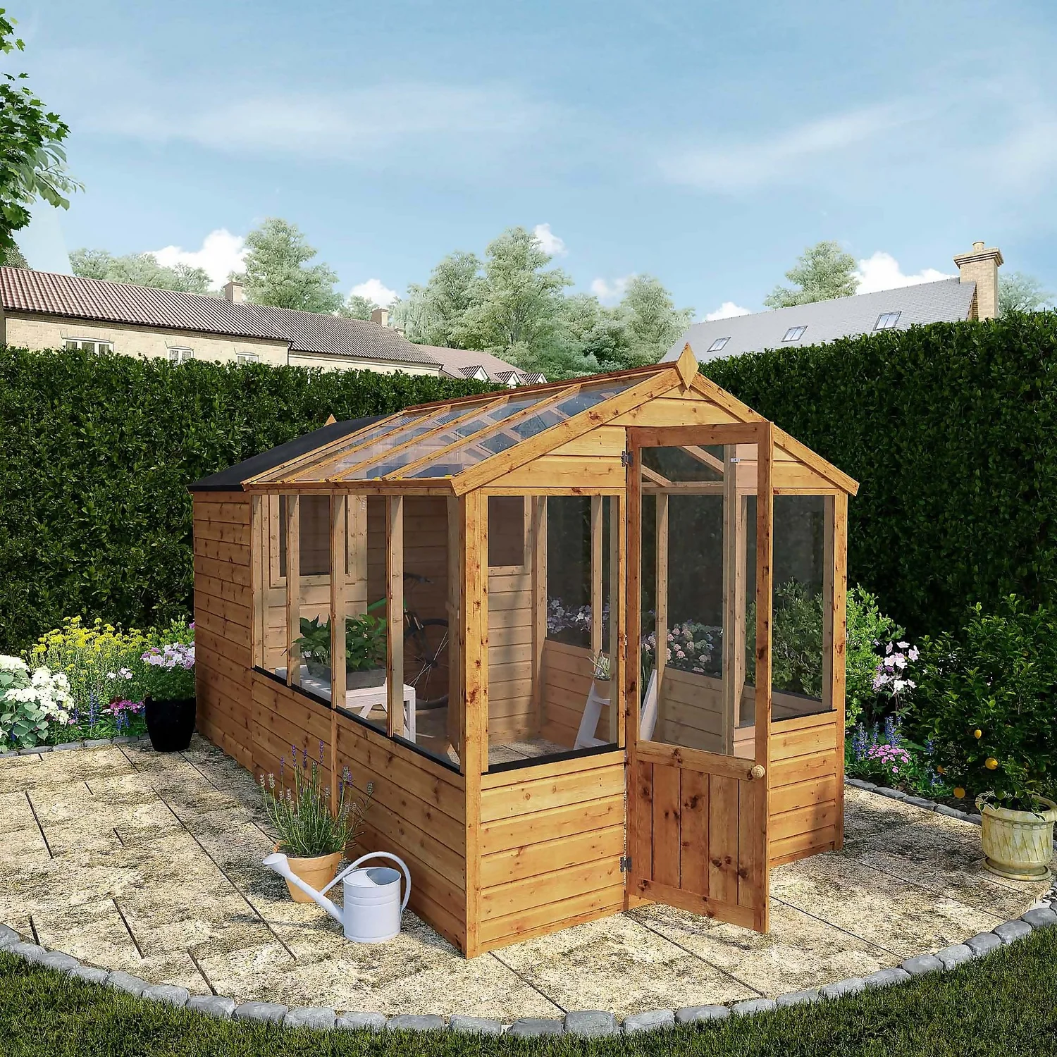 Mercia 12 X 6ft Traditional Apex Greenhouse Combi - Installation Included - Image 2