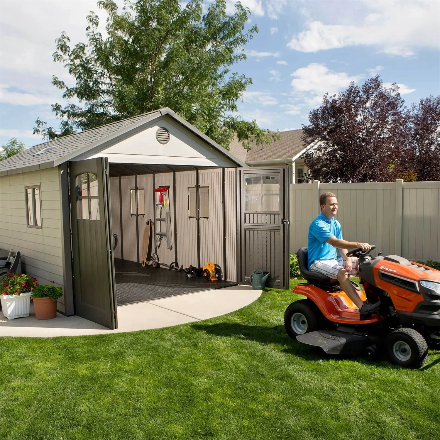 Lifetime 11x21 Ft Outdoor Storage Shed - Image 2
