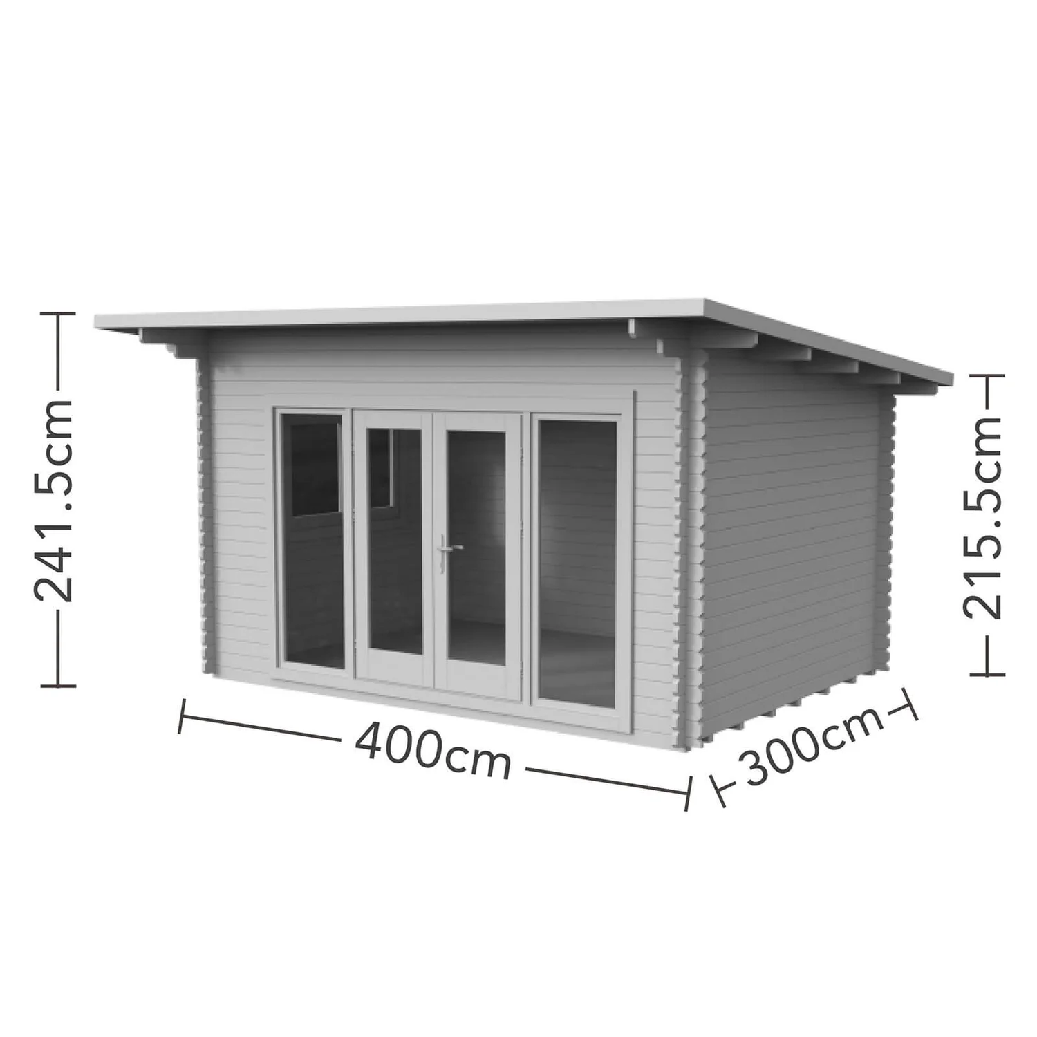 Forest Melbury 4.0m X 3.0m Log Cabin Double Glazed 24kg Polyester Felt, Plus Underlay - Image 8