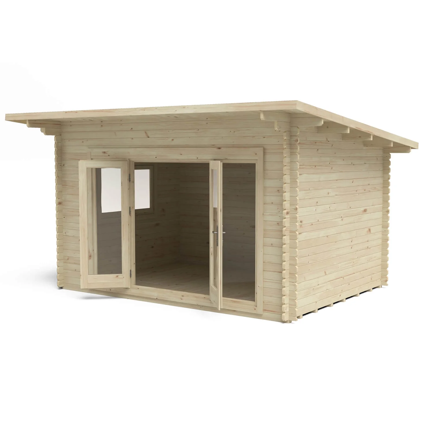 Melbury 4.0m X 3.0m Log Cabin Single Glazed 24kg Polyester Felt, No Underlay - Image 3