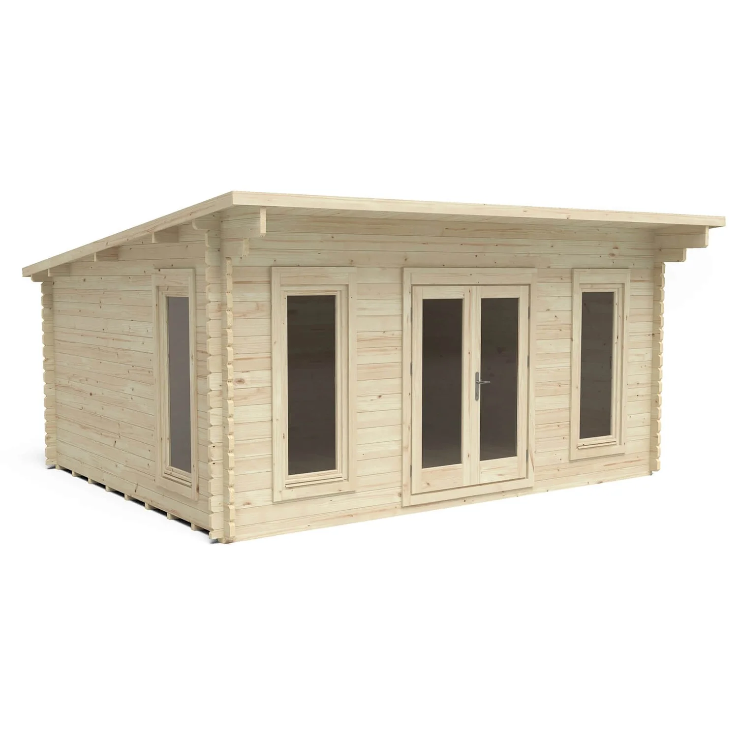 Forest Mendip 5.0m X 4.0m Log Cabin Double Glazed, 24kg Polyester Felt, No Underlay - Image 2