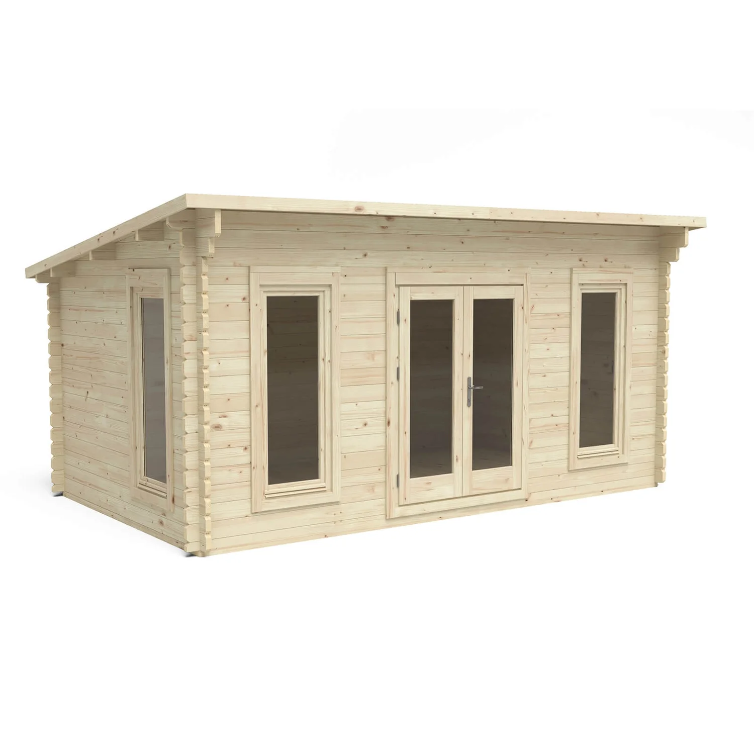 Forest Elmley 5.0m X 3.0m Log Cabin Double Glazed 34kg Polyester Felt, Plus Underlay - Image 2
