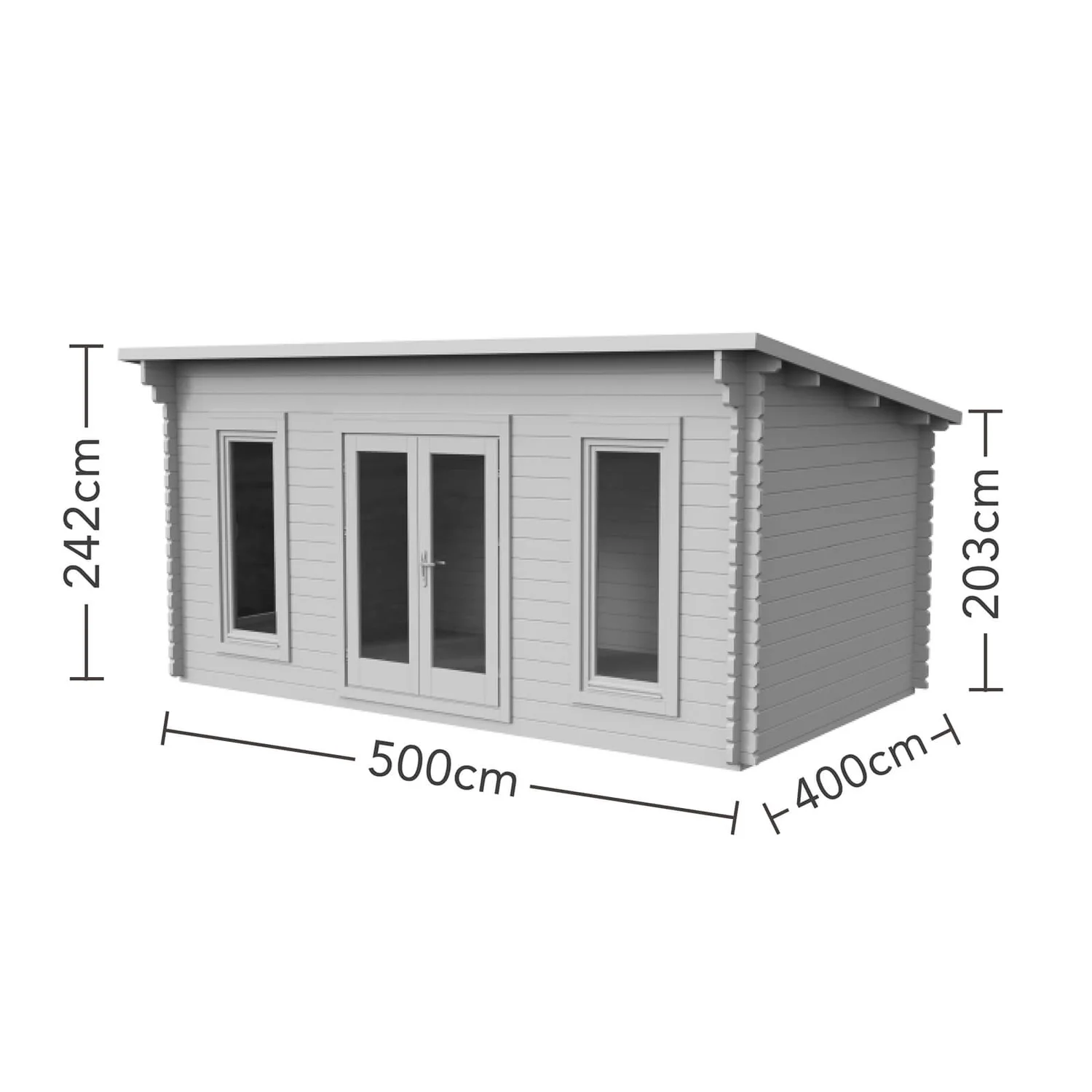 Forest Mendip 5.0m X 4.0m Log Cabin Double Glazed, 24kg Polyester Felt, No Underlay - Installation Included - Image 9