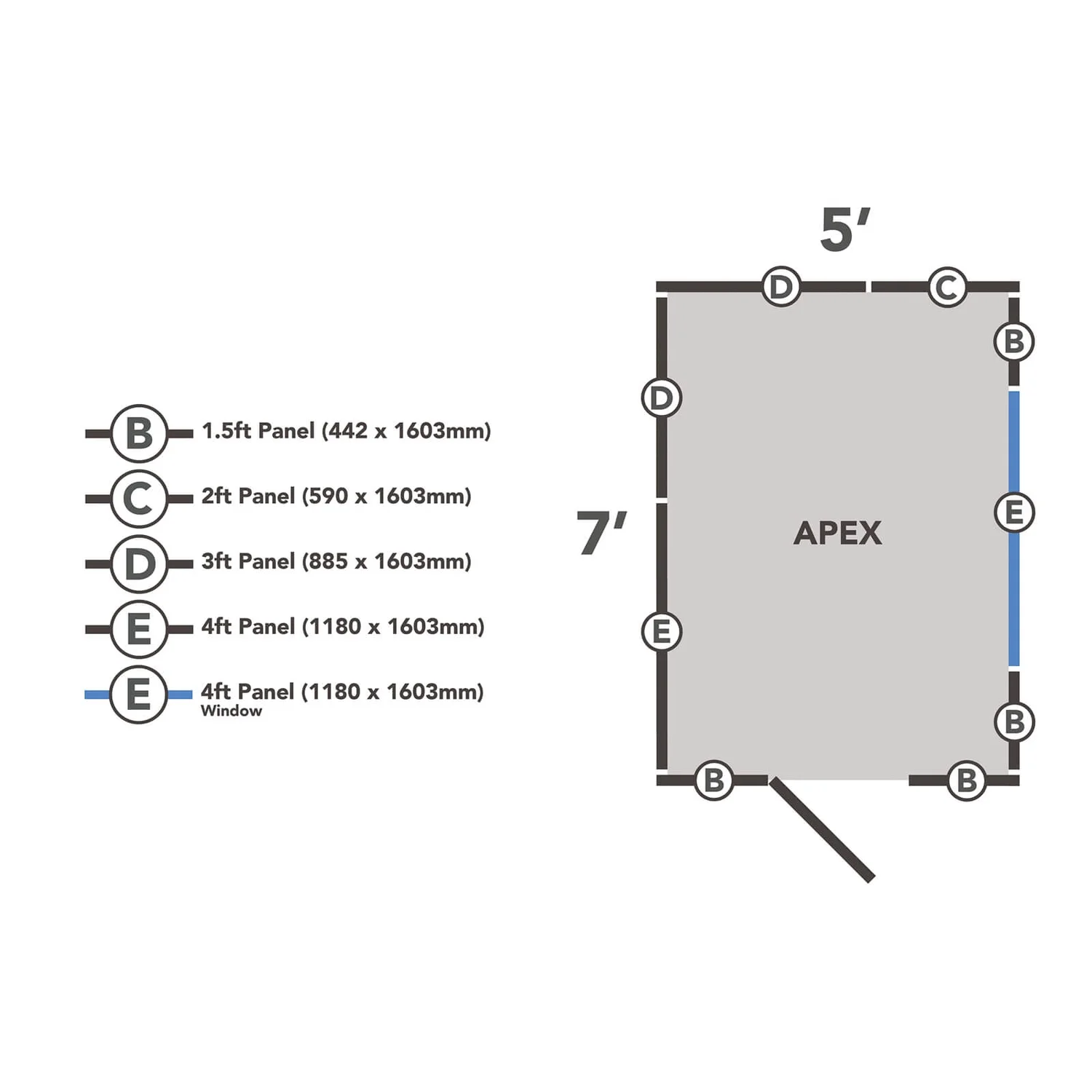 Forest 7 X 5ft Overlap Pressure Treated Apex Shed - Image 10