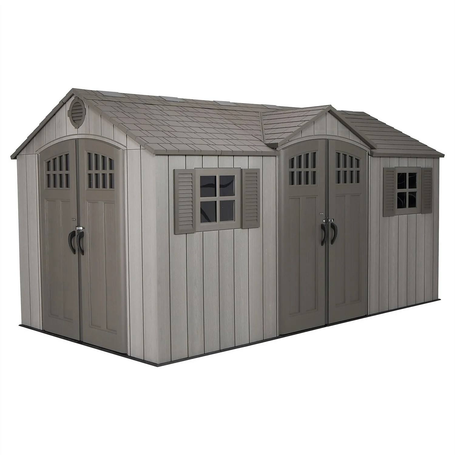 Lifetime 15x8 Ft Rough Cut Dual Entry Outdoor Storage Shed