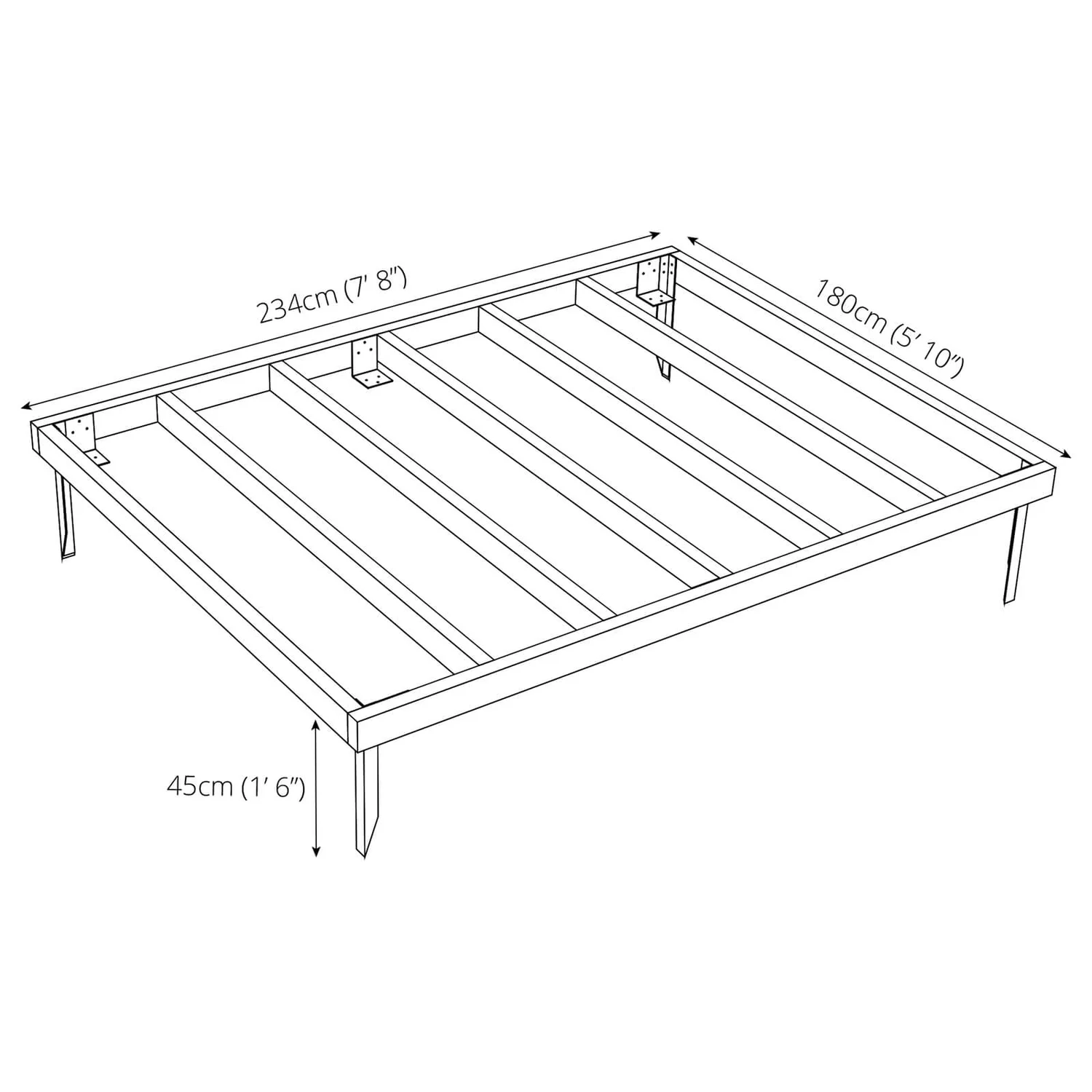 Mercia 8x6ft Pressure Treated Wooden Shed Base - Image 5