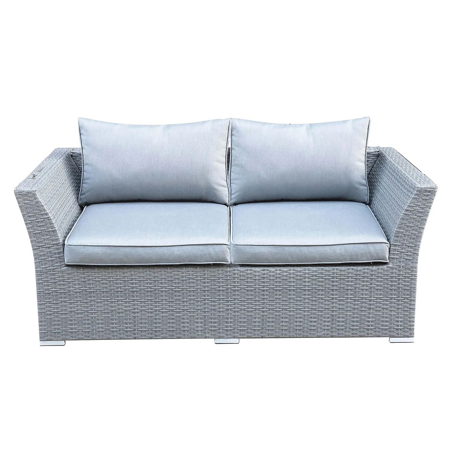 Bambrick 6 Seater Grey Rattan Garden Sofa Set - Image 5