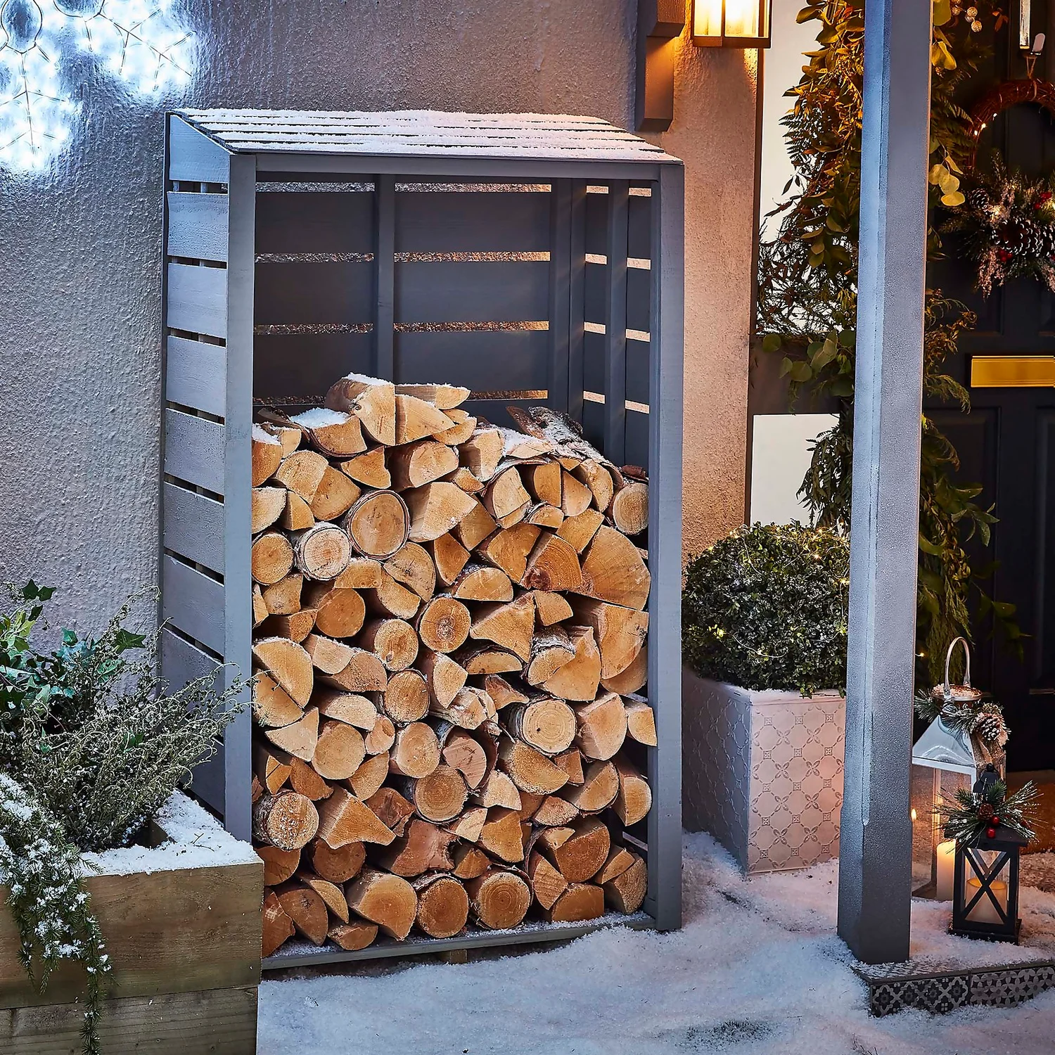 Shire Tall Wall Log Store - 3x1.5ft - Image 8