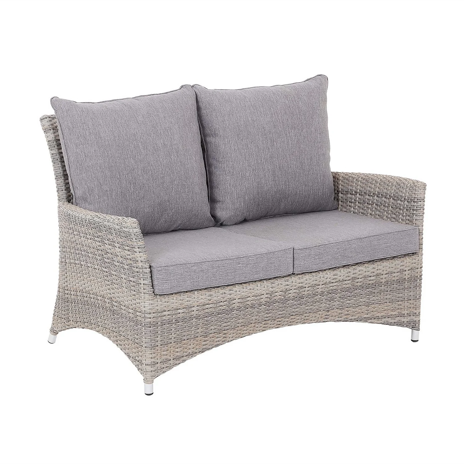 Florence 4 Seater Grey Rattan Garden Sofa Set - Image 5