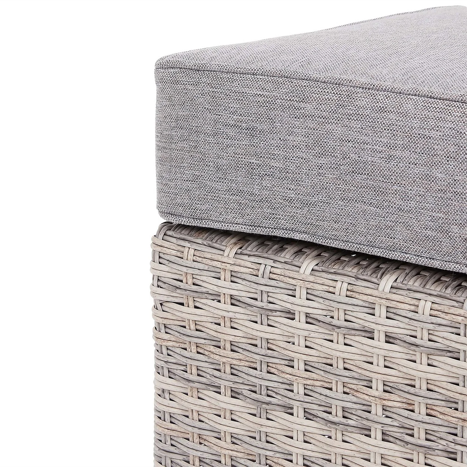 Florence Grey Rattan Effect Garden Corner Sofa Set - Image 8