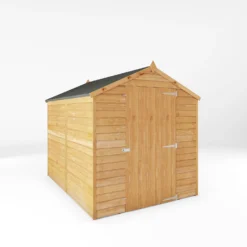 Mercia 8x6ft Overlap Apex Wooden Shed With Installation