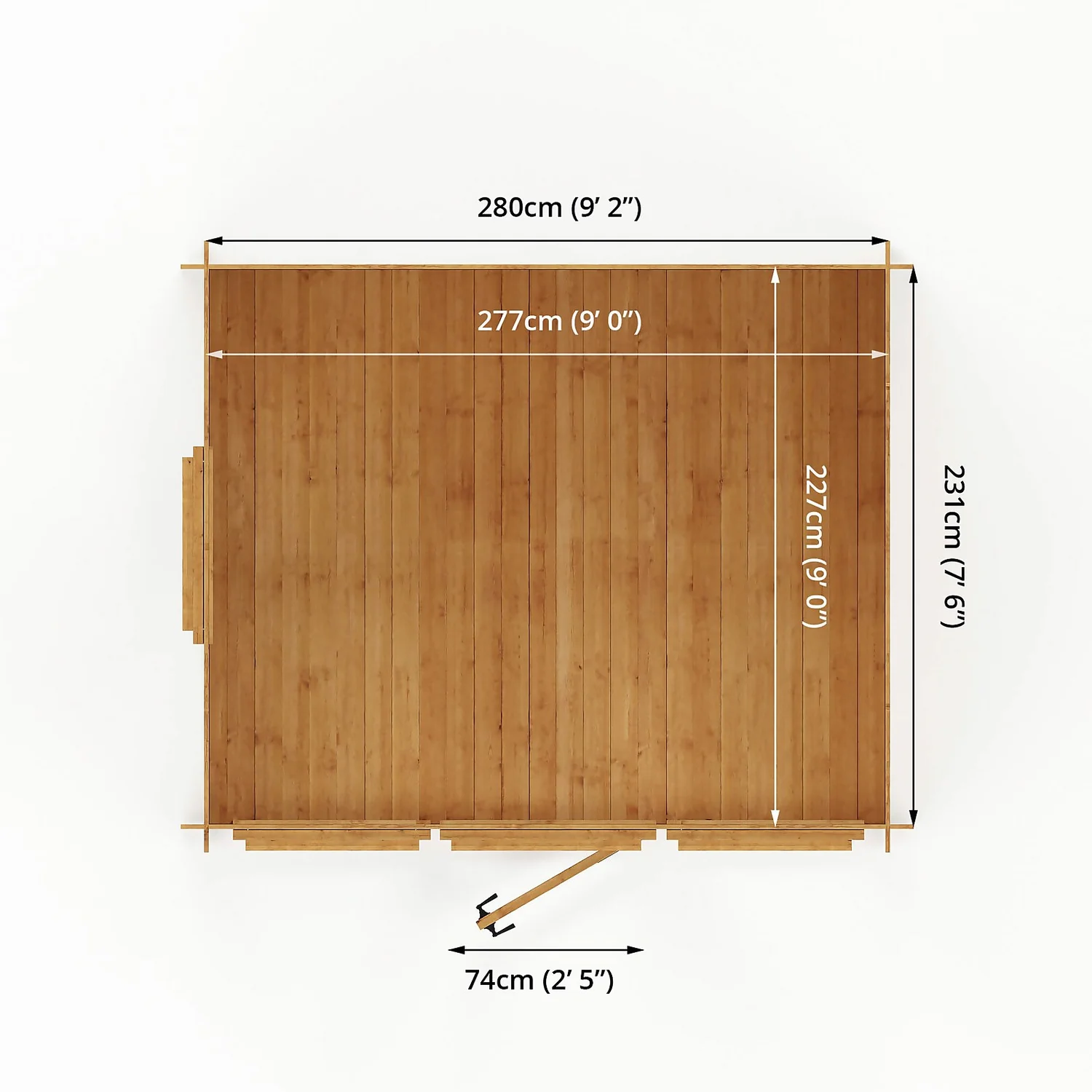 Mercia 3 X 2.5m 19mm Log Cabin - Image 10