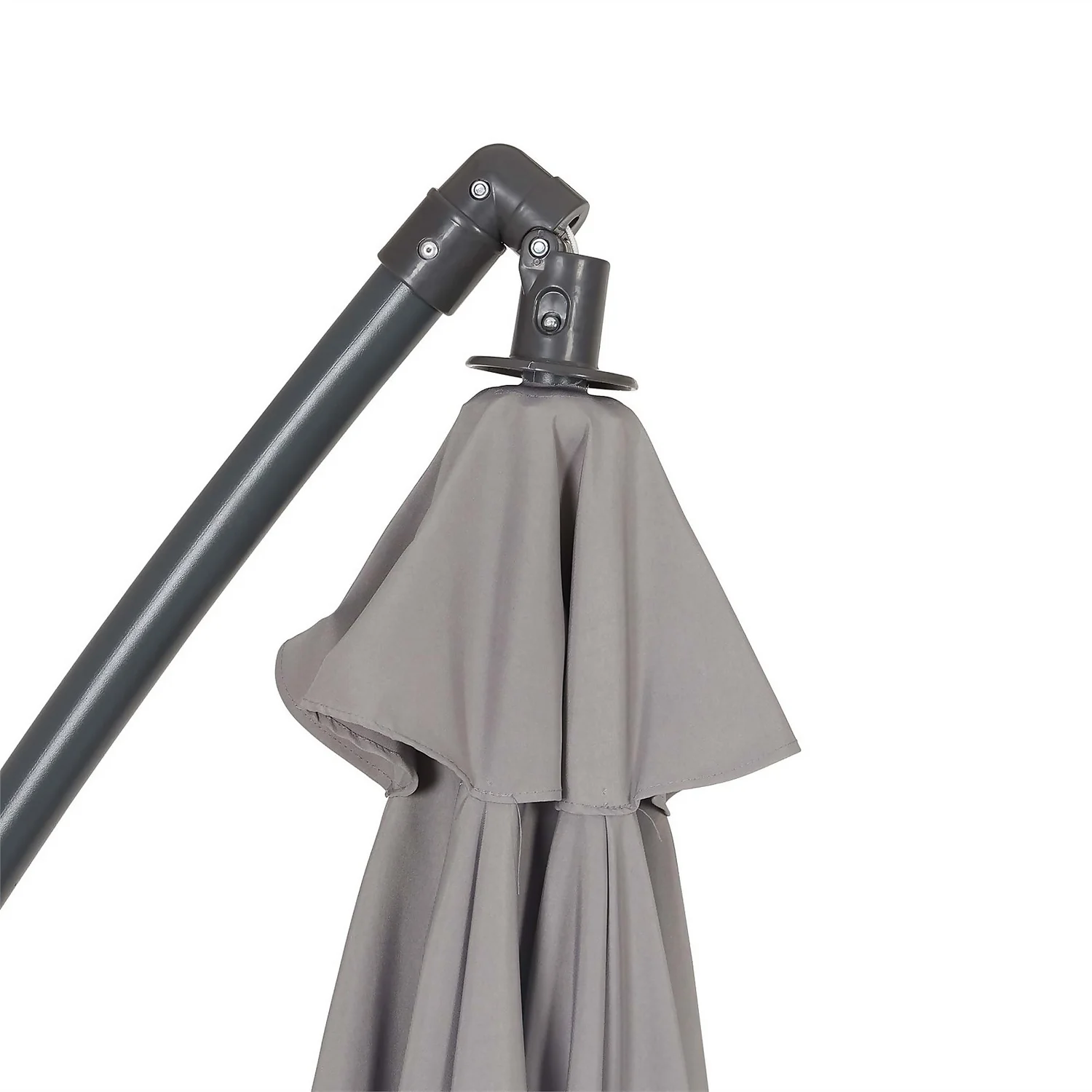 None 3m Overhanging Parasol - Light Grey - Image 4