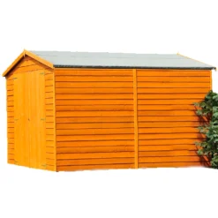 Shire 12 X 8ft Shed Overlap Double Door - No Windows