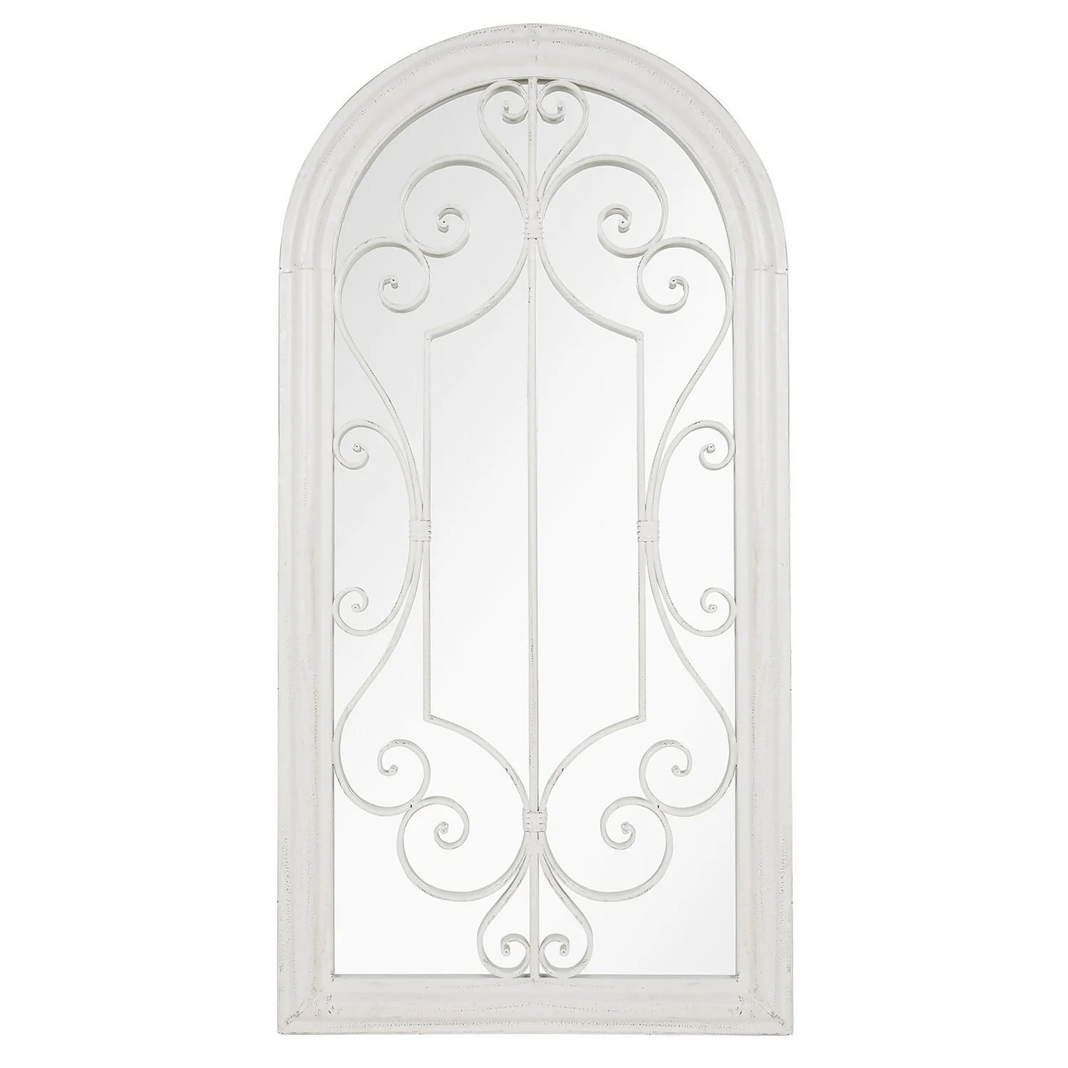 Scrolled Arch Garden Mirror