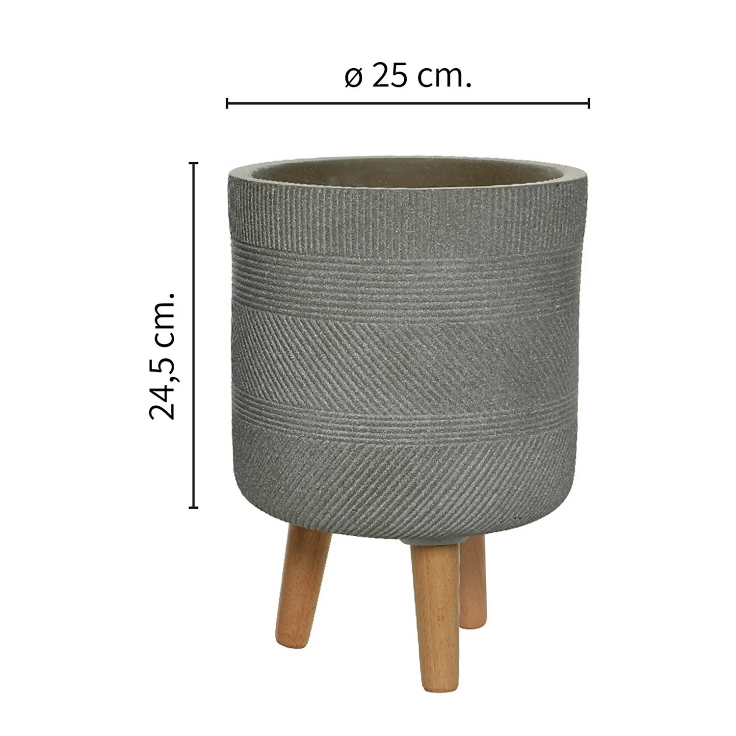 Liam Round Planter On 3 Legs - Medium - Image 5