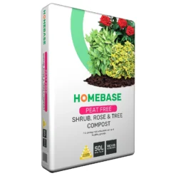 Homebase Peat Free Shrub Rose Tree Compost - 50L