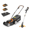 WORX 40V WG927E Cordless Lawn Mower & Trimmer Twin Pack - 34cm