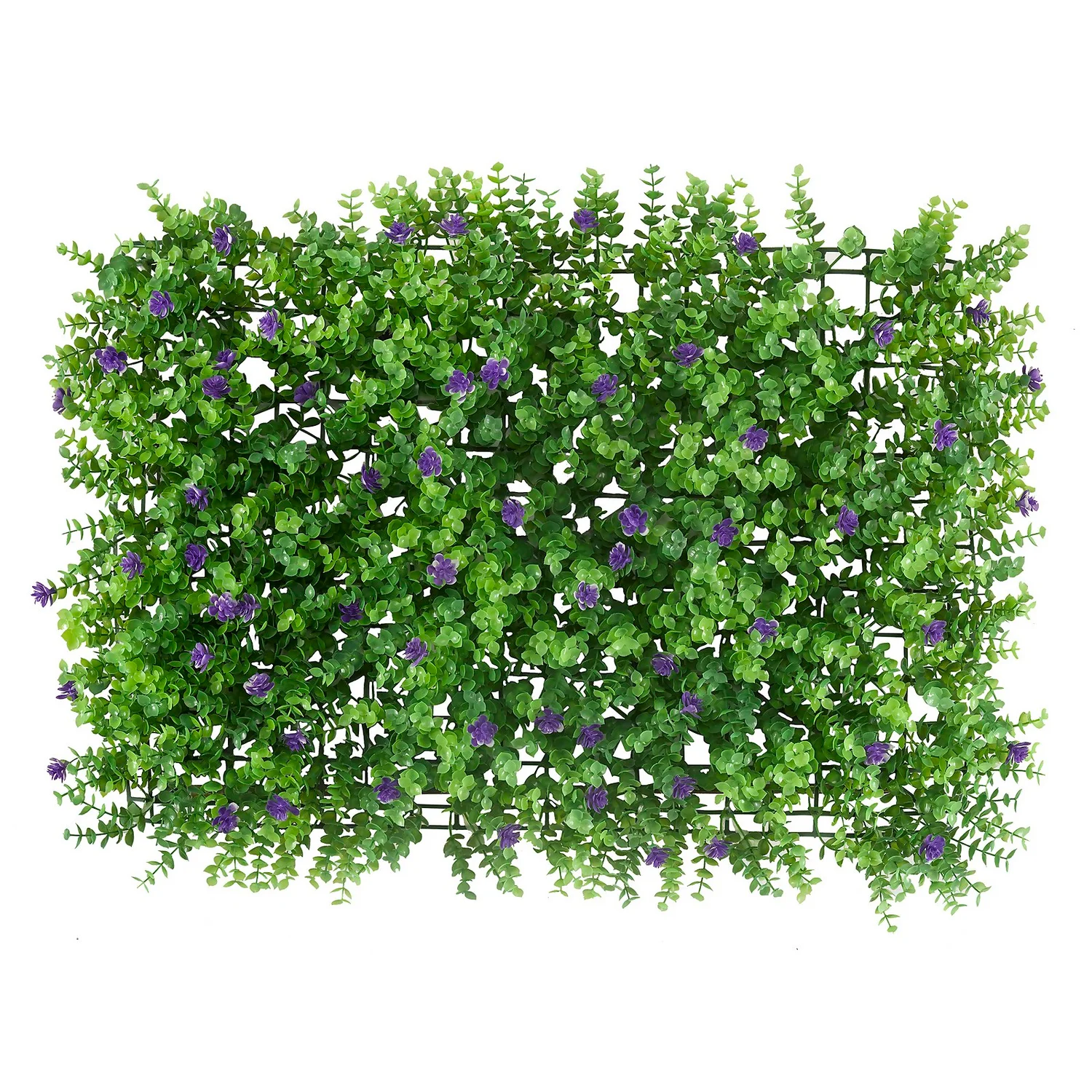 Artificial Screening Panel Of Purple Flowers - 60 X 40cm