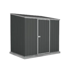 Absco 7.5 X 5ft Space Saver Metal Pent Shed - Grey