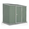 Absco 7.5 X 5ft Space Saver Metal Pent Shed - Green