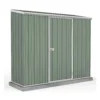 Absco 7.5 X 3ft Space Saver Metal Pent Shed - Green