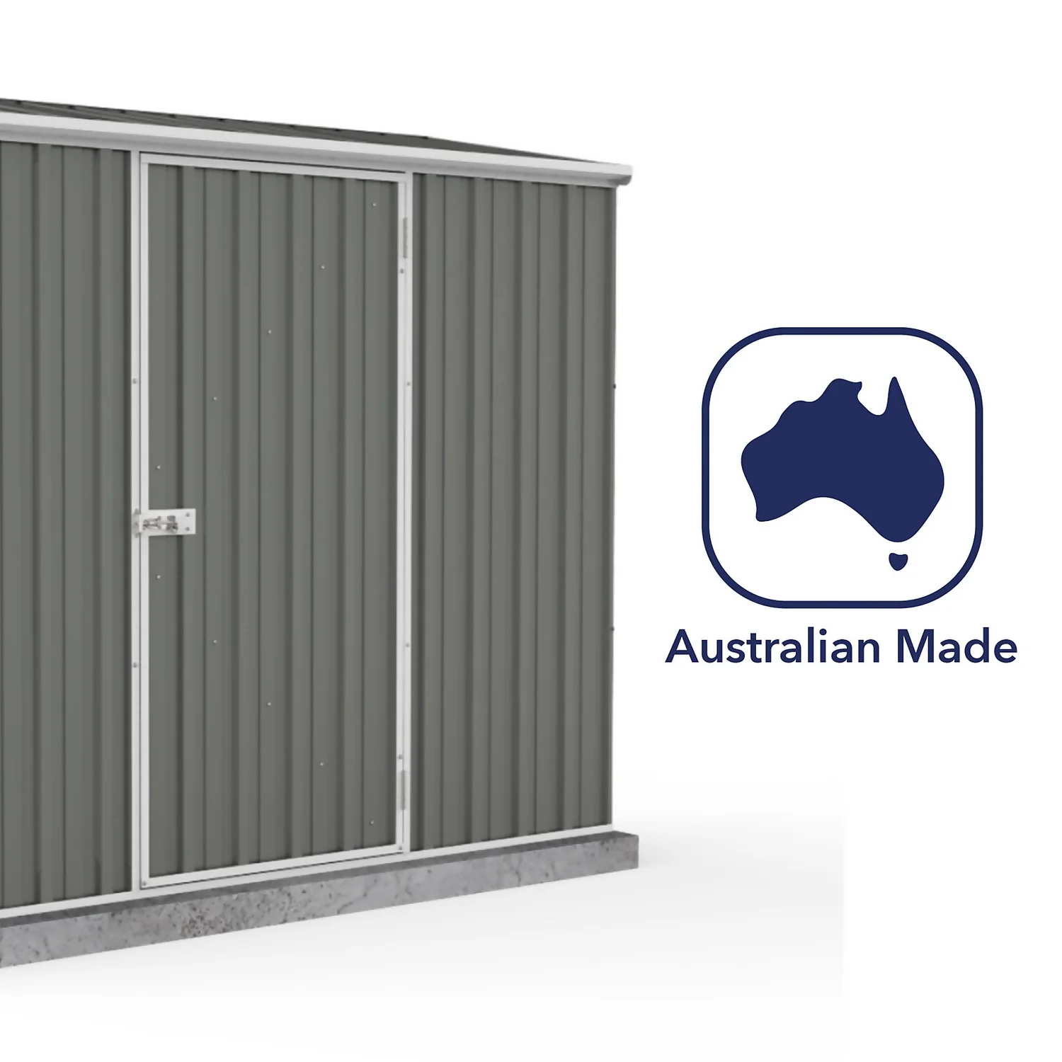 Absco 7.5 X 3ft Space Saver Metal Pent Shed - Grey - Image 8
