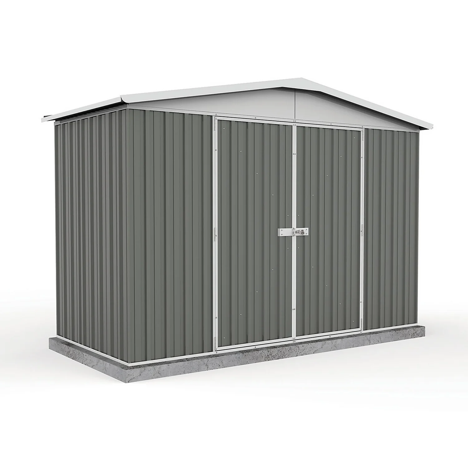 Absco 10 X 5ft Regent Metal Apex Shed - Grey