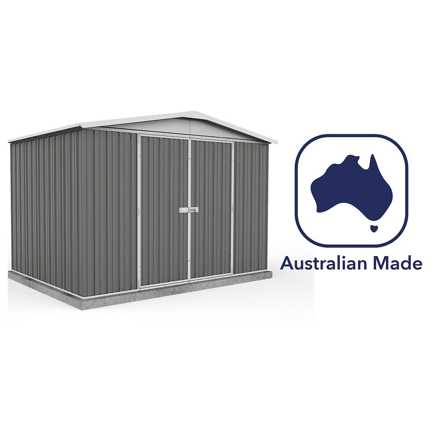 Absco 10 X 7ft Regent Metal Apex Shed - Grey - Image 7