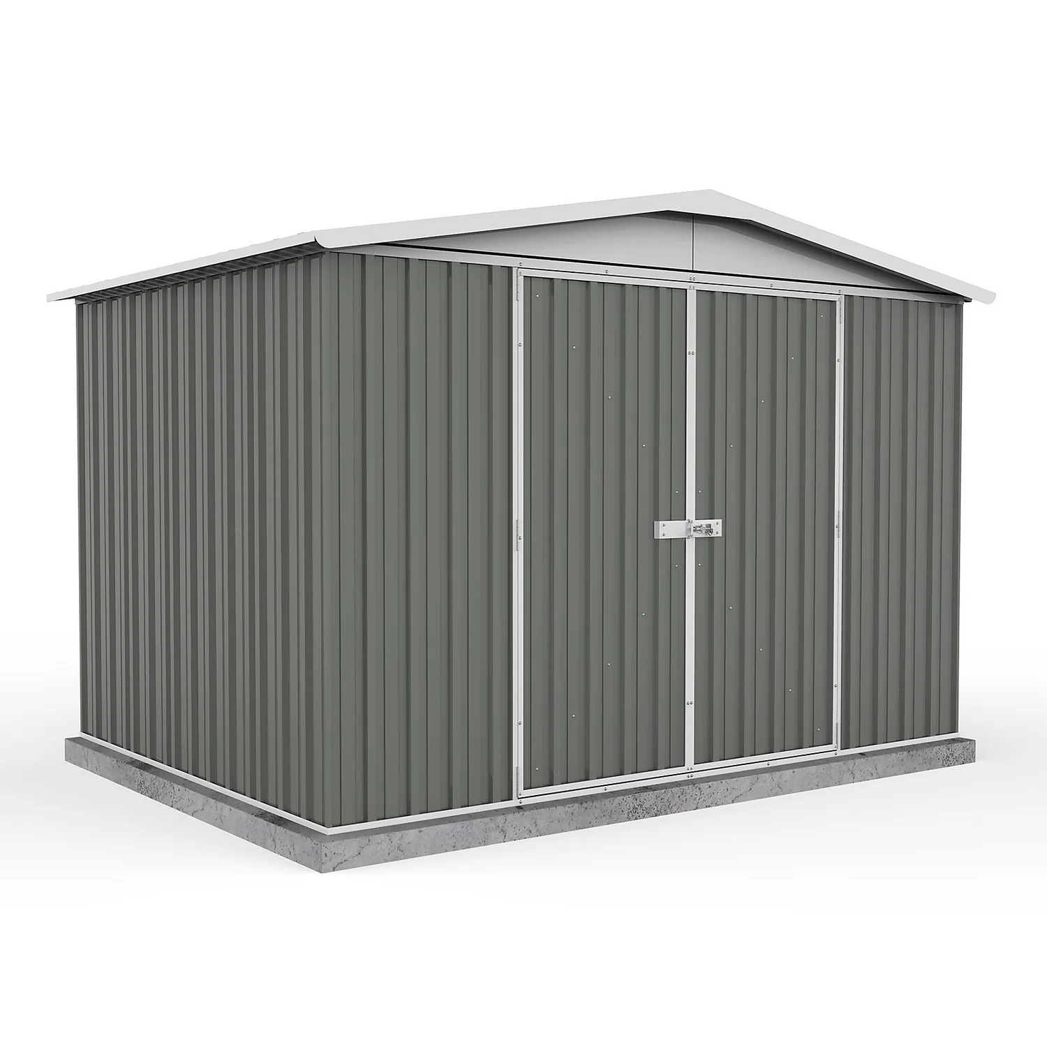 Absco 10 X 7ft Regent Metal Apex Shed - Grey