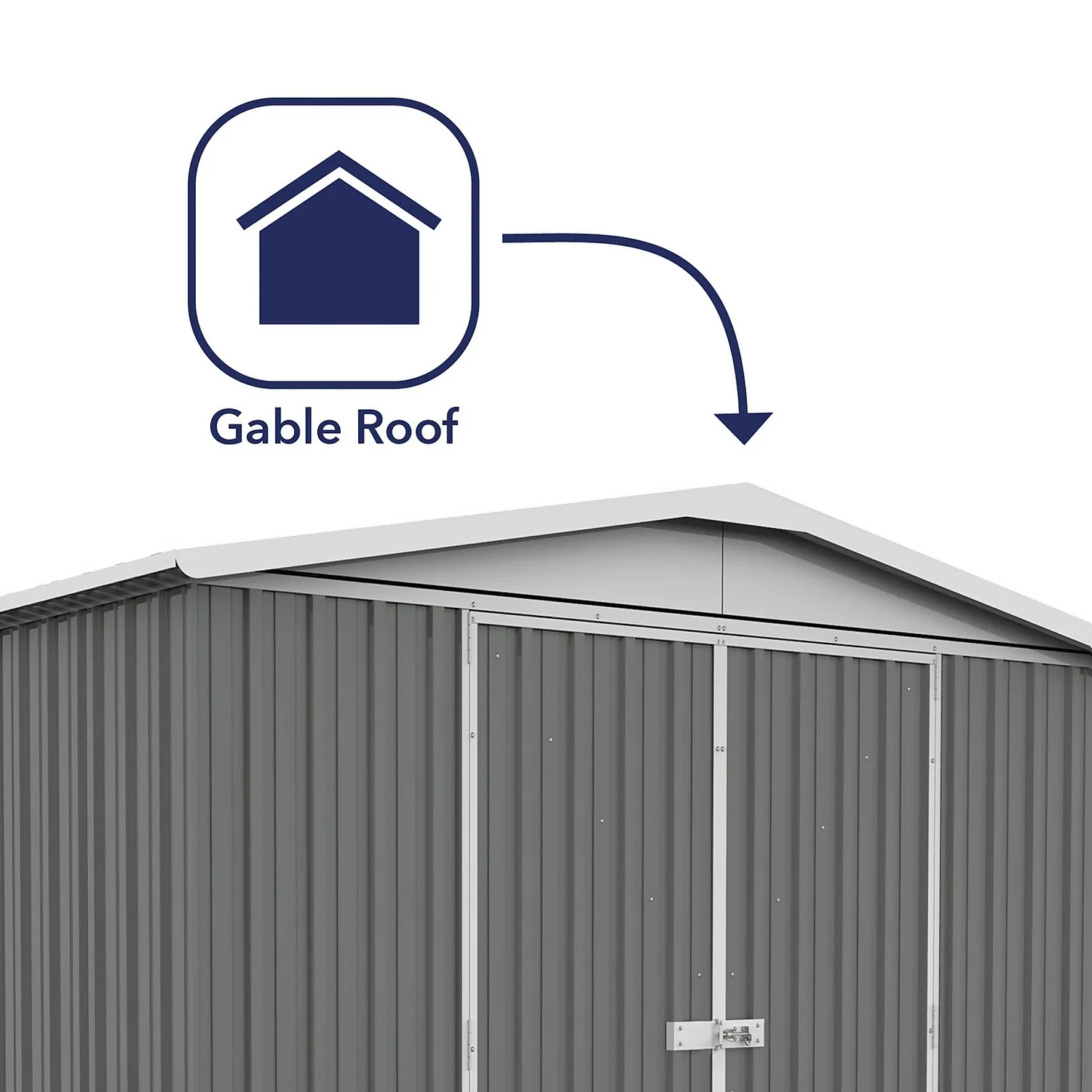 Absco 10 X 7ft Regent Metal Apex Shed - Grey - Image 3