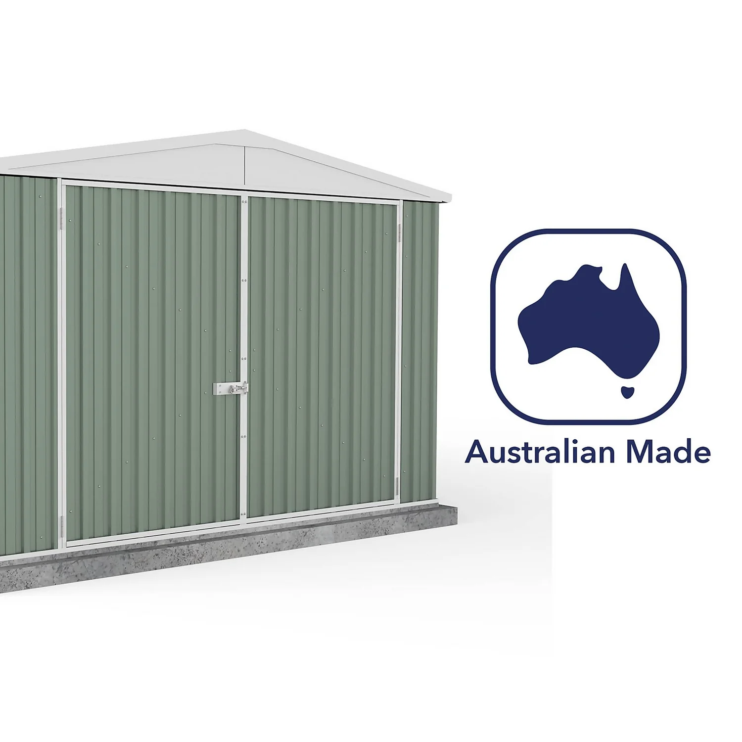 Absco 10 X 15ft Utility Workshop Apex Metal Shed - Green - Image 8
