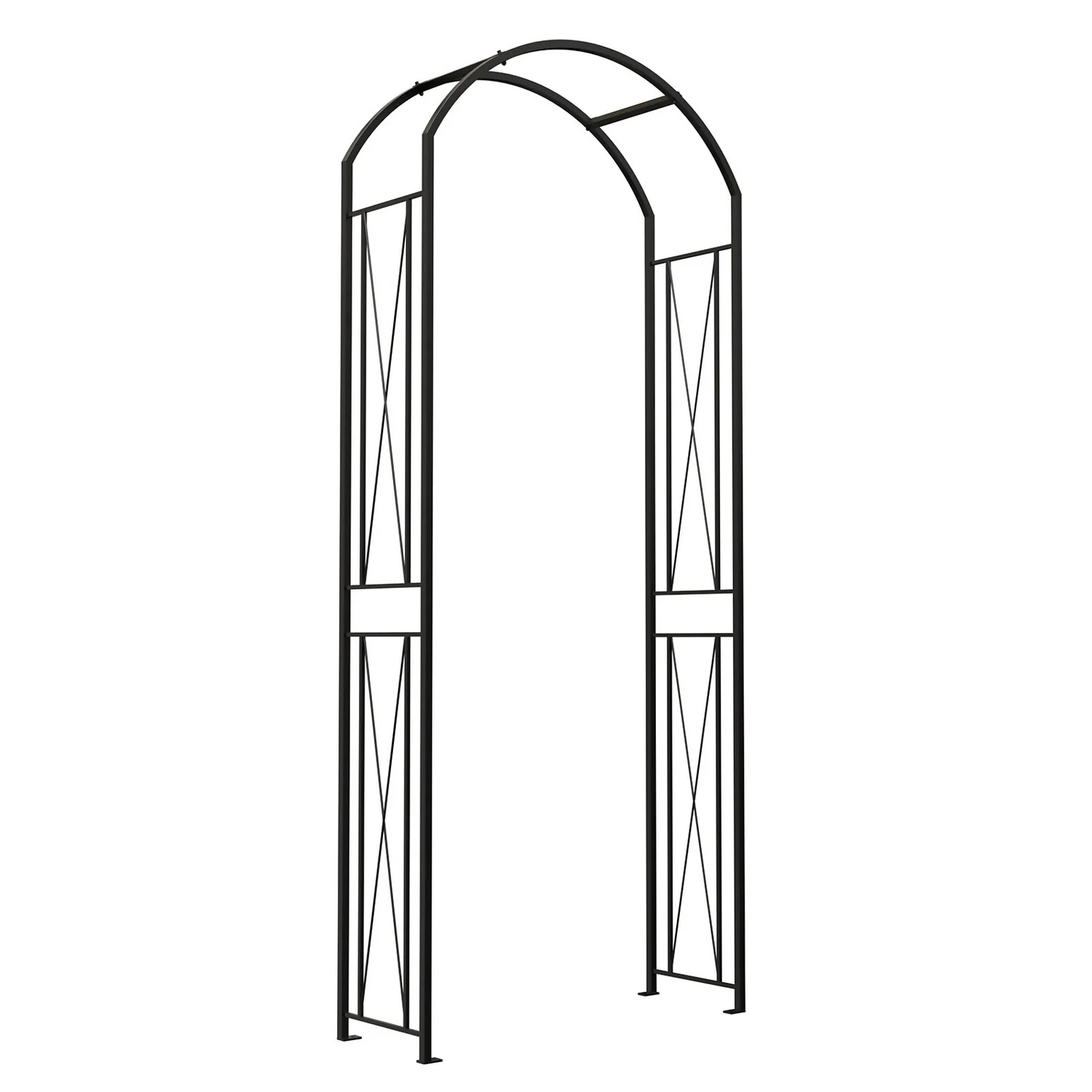 Panacea KD Round Top Garden Arch - Black