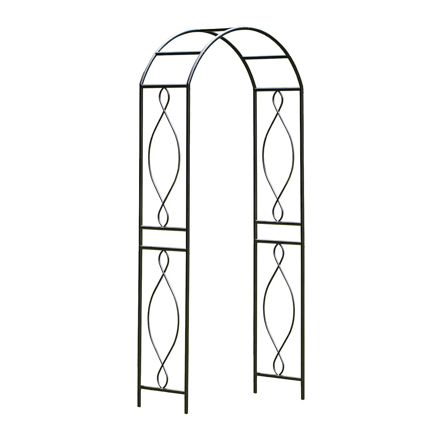 Panacea Arched Top Steel Garden Arch - Black